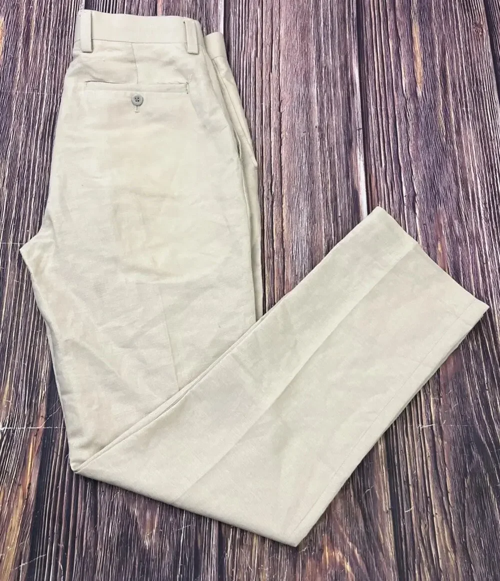 Louis Raphael Linen Blend Casual Pants Mens Size 30x32 (Actual 30x32)